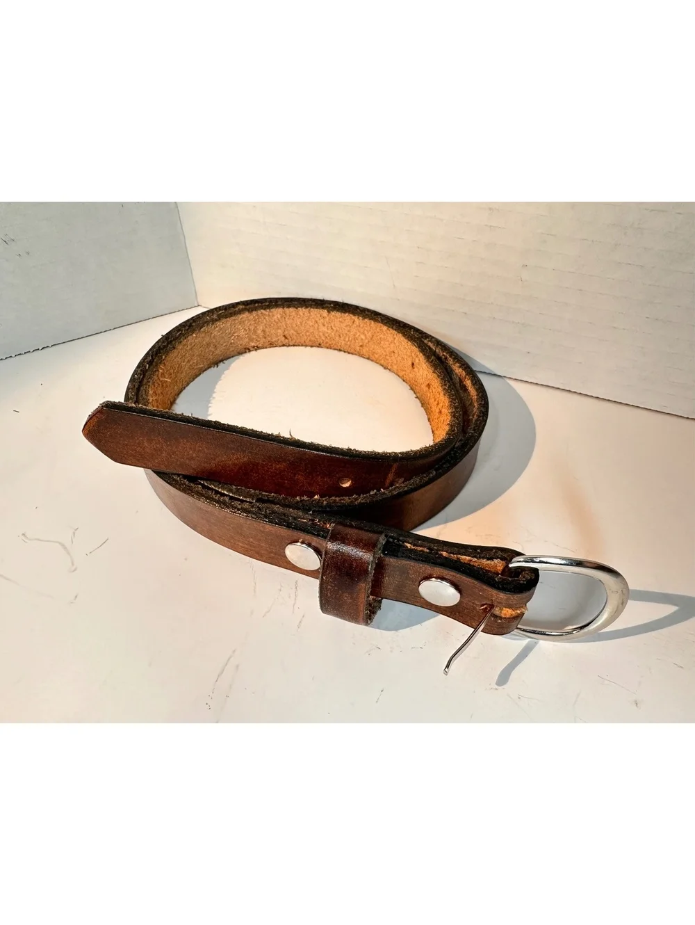 Handmade Rich Brown Thick Tandy Leather Craftsman Belt Size 36